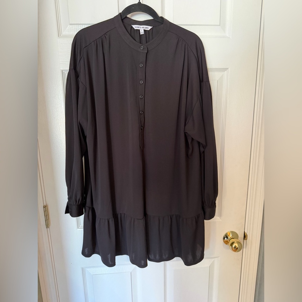 Elizabeth and James Black Long Sleeve Dress